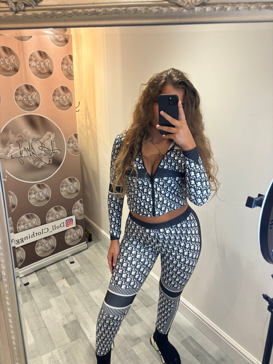 CD zip jacket and legging set