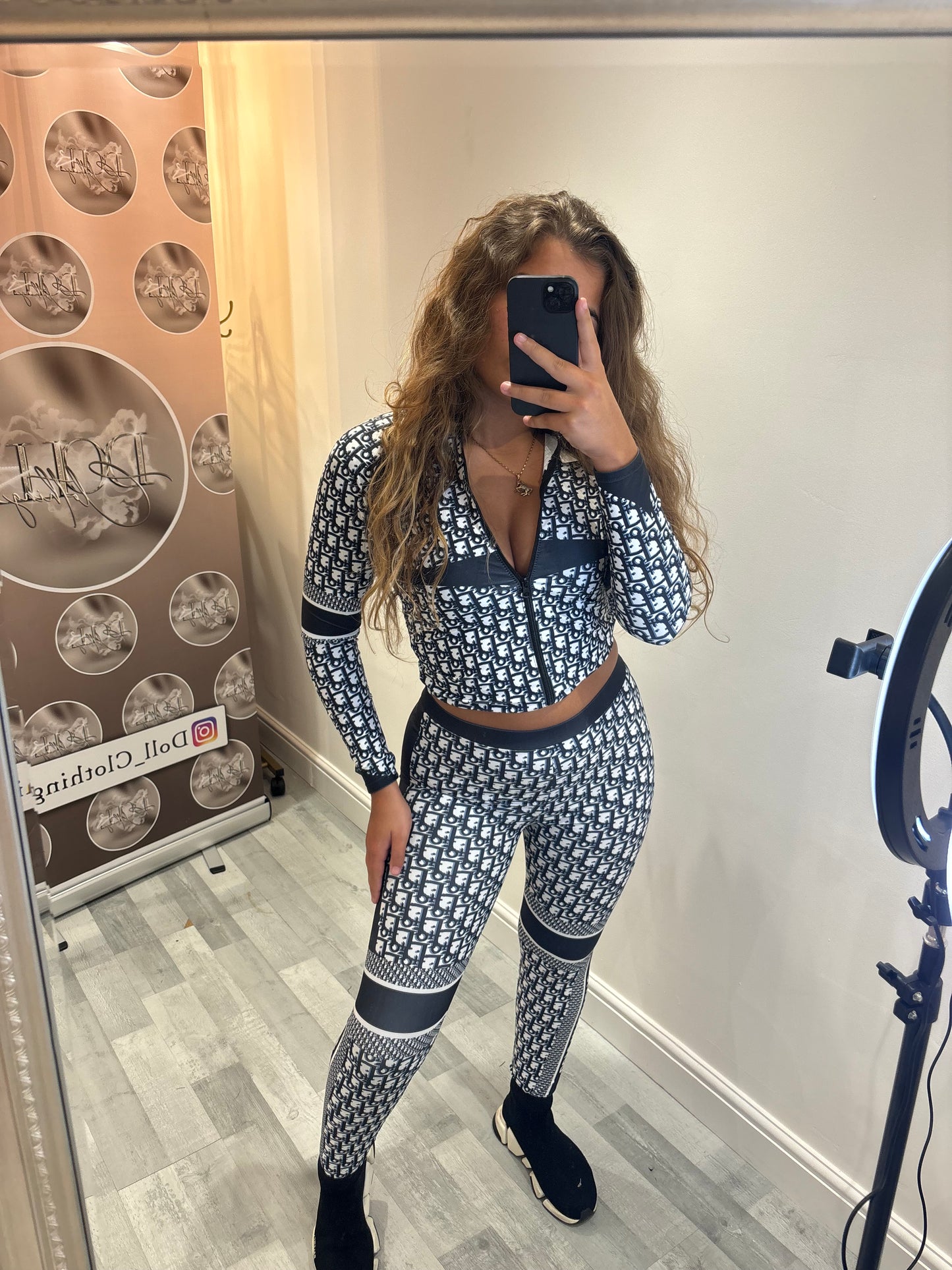 CD zip jacket and legging set